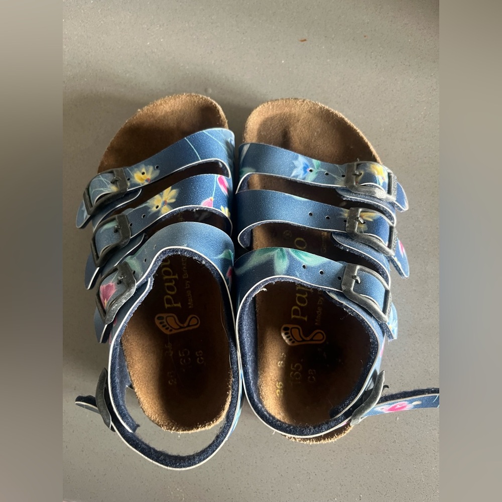 EUC Kids Birkenstock blue Papillio sandal
